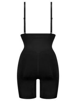 Hunkemoller Seamless Enhancing Thigh Slimming Shapewear 100% Cotton Bodysuit Black Clearance