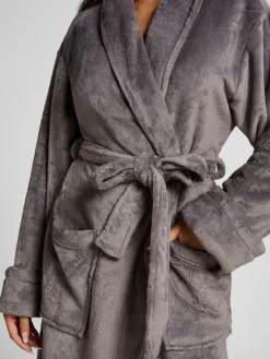 Hunkemoller Soft Fleece Grey Bathrobe Clearance
