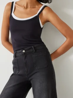 Hush Rowan Flared Jeans Black Sale