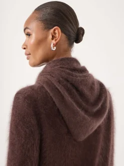 Hush Brushed Cashmere Triange Scarf Brown Outlet