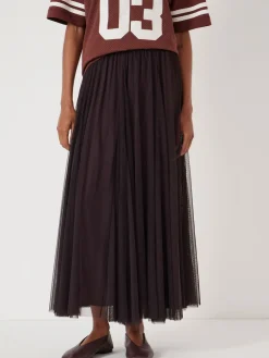 Hush Millie Godet Skirt Brown Outlet