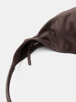 Hush Suede Hobo Tote Bag Brown Discount