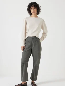 Hush Cream Emily Puff Sleeve Jersey Top Online