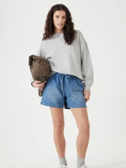 Hush Betty Pull On Denim Shorts Denim Blue Outlet