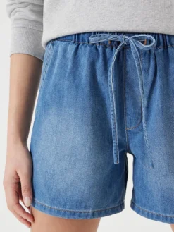 Hush Betty Pull On Denim Shorts Denim Blue Outlet