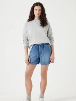 Hush Betty Pull On Denim Shorts Denim Blue Outlet