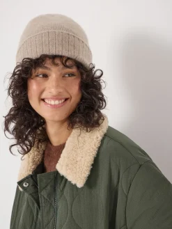 Hush Cashmere Beanie Natural Clearance