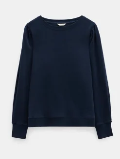 Hush Navy Blue Emily Puff Sleeve Jersey Top Online