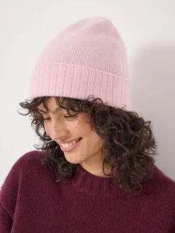 Hush Cashmere Beanie Pink Clearance