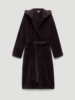 Hush Fluffy Hooded Dressing Gown Purple Sale