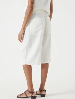 Hush Linen Blend Lya Bermuda Shorts White Outlet