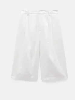 Hush Linen Blend Lya Bermuda Shorts White Outlet