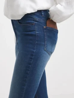 JD Williams Blue High Waist Super Stretch Bootcut Jeans Sale