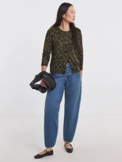 JD Williams Green Crew Neck Cardigan New