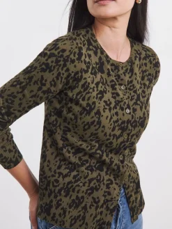 JD Williams Green Crew Neck Cardigan New