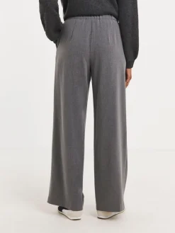 JD Williams Grey Pull On Elastic Waist Wide Leg Trousers Online