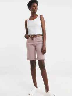 JD Williams Pink 24/7 Denim Knee Length Shorts Clearance