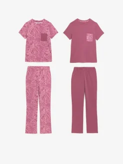 JD Williams Pink 2 Pack Short Sleeve Pyjama Set Outlet