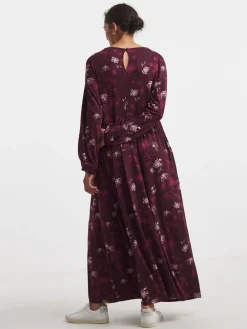 JD Williams Red Supersoft Jersey Printed Maxi Smock Dress Clearance