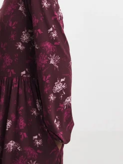 JD Williams Red Supersoft Jersey Printed Maxi Smock Dress Clearance