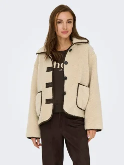 JDY Grey Sherpa Jacket Clearance