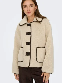 JDY Grey Sherpa Jacket Clearance