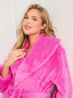 Jim Jam the Label Pink Honeycomb Dressing Gown Online