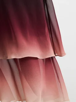 Joanna Hope Pink Ombre Tiered Maxi Dress Best