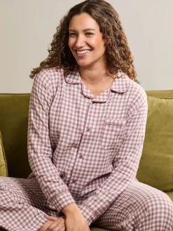 Jojo Maman Bébé Berry Maternity Gingham Pyjama Set Hot
