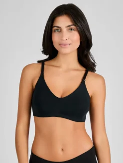 Jojo Maman Bébé Microfibre Moulded Maternity & Nursing Bra Black Sale
