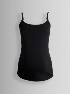 Jojo Maman Bébé 2-Pack Maternity & Nursing Vest Tops Black Best