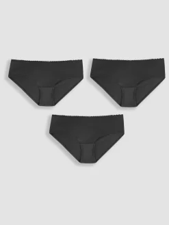 Jojo Maman Bébé 3-Pack Lace Trim Maternity Shorts Black Hot