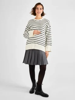 Jojo Maman Bébé Grey Maternity Pleated Mini Skirt Hot