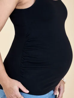 Jojo Maman Bébé Khaki Green 2-Pack Maternity Vest Tops Best