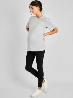 Jojo Maman Bébé Marl Grey Oversized Boyfriend Maternity T-Shirt Best