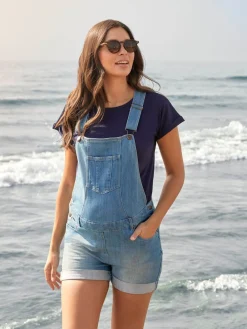 Jojo Maman Bébé Navy Blue Boyfriend Maternity Cotton T-Shirt Sale