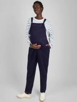 Jojo Maman Bébé Navy Blue Cord Maternity Dungarees Sale