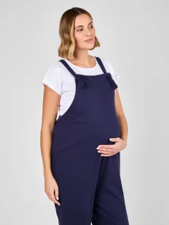 Jojo Maman Bébé Jersey Maternity Dungarees Navy Hot