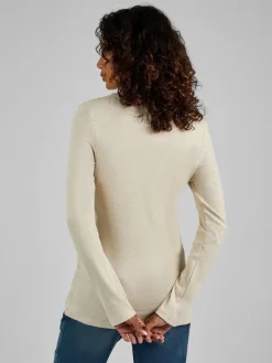 Jojo Maman Bébé Oatmeal Cream & Black 2-Pack Ribbed Maternity & Nursing Top New