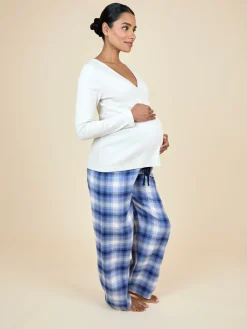 Jojo Maman Bébé Maternity Check Pyjama Set Oatmeal