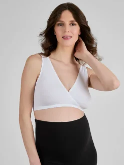 Jojo Maman Bébé 2-Pack Maternity & Nursing Sleep Bras White Discount