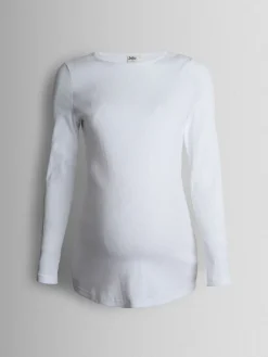 Jojo Maman Bébé White 2-Pack Ribbed Maternity & Nursing Top Hot