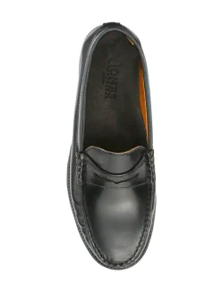 Jones Bootmaker Black Red Perna Smart Leather Moccasins Shoes Best