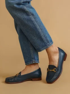 Jones Bootmaker Blue Lorella Wide-Fit Slip-On Shoes