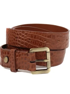 Jones Bootmaker Brown Leather Belt Discount