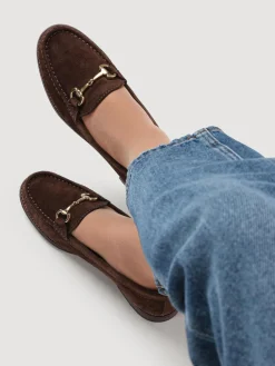 Jones Bootmaker Regular Fit Lex Suede Leather Loafers Brown Best