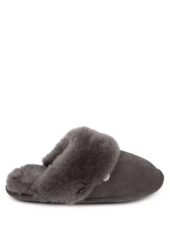 Just Sheepskin Dark Grey Ladies Duchess Slippers Best