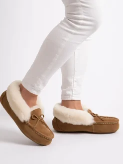 Just Sheepskin Francesca Winter Moccasin Slippers for Ladies Clearance