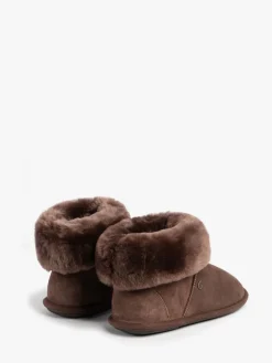 Just Sheepskin Ladies Albery Sheepskin Slipper Brown Hot