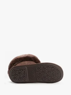 Just Sheepskin Ladies Albery Sheepskin Slipper Brown Hot